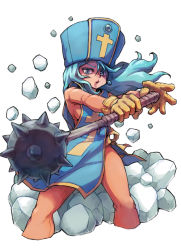 Rule 34 | 1girl, dragon quest, dragon quest iii, hat, highres, long hair, mitre, priest (dq3), skin tight, solo, tabard, toyaken21