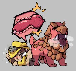 Rule 34 | 1boy, 1girl, animal penis, bestiality, brown hair, dog, hat, hetero, knotted penis, knotting, penis, rape, sex, shirt, spelunky, spelunky 2, tagme, x-ray, yellow hat, yellow shirt