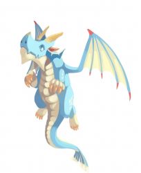 Rule 34 | dragon, drake (tokitowa), horns, no humans, simple background, solo, tail, toki to eien toki towa, white background, wings