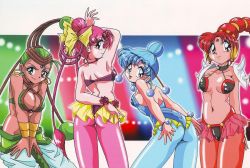 Rule 34 | 1990s (style), 4girls, amazoness quartet, ass, bishoujo senshi sailor moon, bishoujo senshi sailor moon supers, blue eyes, blue hair, cerecere (sailor moon), flower, green eyes, green hair, junjun (sailor moon), multiple girls, pallapalla (sailor moon), pink hair, rainbow, red eyes, red hair, retro artstyle, rose, toei animation, vesves (sailor moon)