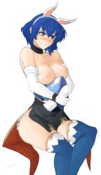 Rule 34 | 1girl, angry, animal ears, ass, bandana, bare shoulders, blue eyes, blue hair, blush, breasts, catria (fire emblem), choker, closed mouth, collarbone, curvy, easter, egg, embarrassed, fake animal ears, female focus, fire emblem, fire emblem: mystery of the emblem, fire emblem: shadow dragon, fire emblem echoes: shadows of valentia, fire emblem heroes, gloves, hair between eyes, highres, legs, leotard, looking away, medium breasts, nintendo, nipples, hugging object, playboy bunny, rabbit ears, short hair, sitting, solo, thick thighs, thighhighs, thighs, transparent background, tridisart, wide hips