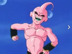 Rule 34 | 1990s (style), 1boy, animated, animated gif, demon, dragon ball, dragonball z, evil, fangs, looking at viewer, majin buu, male focus, muscular, smile