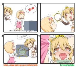 Rule 34 | +++, 1futa, 1girl, 4koma, :3, :d, :q, ?, ??, absurdres, ahegao, andira (granblue fantasy), artist name, bad id, bad pixiv id, banknote, belt, blonde hair, blush, character request, chibi, circlet, comic, commentary request, cum, detached sleeves, djeeta (granblue fantasy), dollar sign, ear sex, erection, futa with female, futanari, granblue fantasy, greenteaneko, grin, hair between eyes, hands on another&#039;s head, head tilt, headband, high-waist skirt, highres, holding, index finger raised, key, kneeling, leotard, long sleeves, money, motion lines, nose blush, numbered panels, open mouth, patreon username, penis, pink skirt, portal (object), red eyes, rolling eyes, saliva, searching, shirt, short hair, sideways mouth, silent comic, simple background, skirt, skull fucking, smile, sparkle, spoken object, square 4koma, sweat, tears, theft, thighhighs, tongue, tongue out, trembling, twintails, watermark, web address, white background, white leotard, white shirt, yen, yen sign