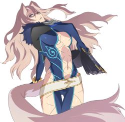 Rule 34 | 1girl, belt, bodysuit, book, breasts, brown eyes, brown hair, center opening, cleavage cutout, clothing cutout, glasses, gloves, heart, large breasts, long hair, official art, presa (tales), skin tight, solo, tail, tales of (series), tales of xillia, thigh gap, transparent background, white background