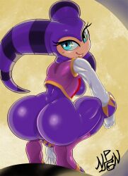 Rule 34 | 1girl, ass, breasts, cameltoe, cleft of venus, highres, huge ass, large breasts, nights (character), nights into dreams, nopennamegirl, smile
