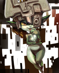 Rule 34 | 1girl, breasts, fang, hip focus, koki (ryoushikiha), midna, naughty face, nintendo, pointy ears, red eyes, small breasts, solo, the legend of zelda, the legend of zelda: twilight princess, wide hips