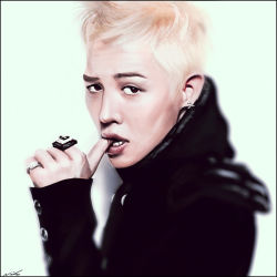 Rule 34 | 1boy, bigbang, black jacket, blonde hair, buttons, double-breasted, earrings, g-dragon, jacket, jewelry, long sleeves, looking at viewer, male focus, portrait, raised eyebrow, realistic, ring, simple background, solo