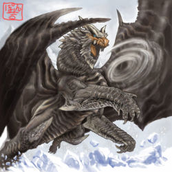 Rule 34 | capcom, dragon, kushala daora, lowres, monster hunter (series), no humans, ponkichi (ponkichim), ponkichii, wind