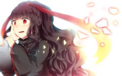 Rule 34 | 1girl, azami (kagerou project), black hair, snake hair, hair ribbon, kagerou project, kogarashi midori, long hair, red eyes, ribbon, scales, solo focus, tears, tsukihiko (kagerou project)