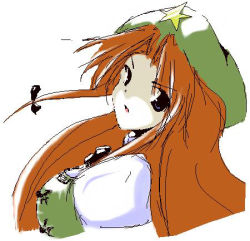 Rule 34 | 1girl, coo (coonekocoo), embodiment of scarlet devil, female focus, hat, hong meiling, jpeg artifacts, lowres, oekaki, red hair, simple background, solo, touhou