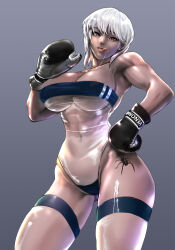 Rule 34 | 1girl, abs, boxing gloves, breasts, commission, muscular, muscular female, navel, short hair, shorts, soulhyuny, tagme