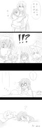 Rule 34 | 1boy, 4koma, 6+girls, :3, ?, bad id, bad pixiv id, bed, breath, carrying, child, comic, greyscale, hatsune miku, highres, if they mated, kagamine len, kagamine rin, len (tsukihime), long hair, long image, megurine luka, meiko (vocaloid), monochrome, multiple girls, o o, open mouth, ribbon, short hair, sleeping, smile, snot, surprised, sweat, tall image, twintails, vocaloid, yuuyu (777), zzz