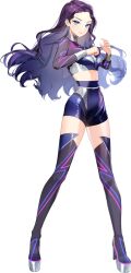 Rule 34 | epic seven, long hair, purple eyes, purple hair, tall female
