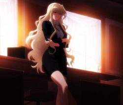Rule 34 | 10s, 1girl, blonde hair, grisaia (series), grisaia no kajitsu, harudera yuria, highres, long hair, solo, standing, stitched, third-party edit