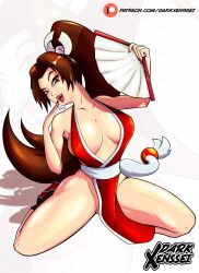 Rule 34 | 1girl, absurdres, breasts, fatal fury, highres, large breasts, ponytail, shiranui mai, smile, solo