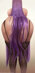 Rule 34 | 1girl, ass, fate/stay night, fate (series), limgae, lingerie, long hair, medusa (fate), medusa (rider) (fate), purple hair, skindentation, tagme, underwear, very long hair