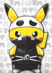 Rule 34 | clearfile, cosplay, creatures (company), game freak, gen 1 pokemon, highres, jewelry, necklace, nintendo, official art, pikachu, pokemon, shoes, shorts, sneakers, team skull grunt, team skull grunt (cosplay), white footwear