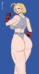 Rule 34 | 1girl, ass, breasts, cammy white, highres, large breasts, muscular, muscular female, nira moli, solo, street fighter, street fighter 6