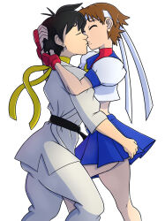 Rule 34 | 2girls, capcom, highres, kasugano sakura, kiss, makoto (street fighter), multiple girls, street fighter, yuri