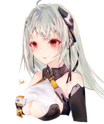 Rule 34 | 1girl, 7160824, alternate costume, aqua hair, artist name, bare shoulders, blush, bodysuit, breasts, cleavage, cleavage cutout, closed mouth, clothing cutout, earrings, girls&#039; frontline, hair ribbon, highres, jewelry, large breasts, long hair, looking at viewer, ltlx 7000 (girls&#039; frontline), mole, mole on breast, red eyes, revealing clothes, ribbon, sideboob, sideboob cutout, skin tight, solo, underboob, underboob cutout, white background