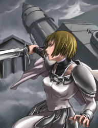 Rule 34 | 00s, armor, clare (claymore), claymore (series), claymore (sword), face, pteruges, solo, tea (nakenashi)
