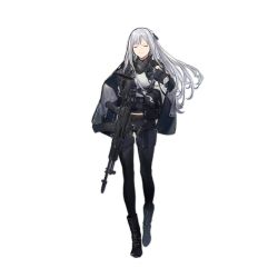 Rule 34 | 1girl, ak-12, ak-12 (girls&#039; frontline), ankle boots, assault rifle, bag, belt, black footwear, black gloves, black jacket, black pants, boots, braid, breasts, brown background, closed eyes, closed mouth, collar, copyright name, duoyuanjun, facing viewer, french braid, full body, girls&#039; frontline, gloves, gradient background, gun, jacket, jacket on shoulders, kalashnikov rifle, long hair, long sleeves, looking at viewer, medium breasts, official art, open clothes, open jacket, pale skin, pants, rifle, shadow, simple background, smile, solo, standing, straight hair, transparent background, underbust, walking, weapon, white hair