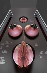 Rule 34 | 1girl, bdsm, bondage, bound, breasts, clitoris, clitoris piercing, encasement, female pubic hair, glory hole, heart pasties, highres, labia piercing, large breasts, linked piercings, mole, mole under mouth, nipple piercing, nipples, open mouth, original, pasties, piercing, pubic hair, puffy areolae, pussy, pussy piercing, restrained, shiny skin, solo, stationary restraints, sweat, tally, through wall, tongue, tongue out, tongue piercing, translated, uncensored, urethra piercing, vaginal jewelry, yuzhou