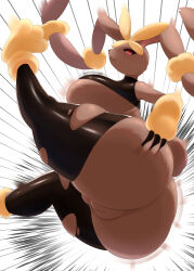Rule 34 | 1girl, :3, absurdres, animal ears, anus, ass, ass focus, ass grab, backless outfit, bouncing breasts, breasts, cleft of venus, confused, creatures (company), emphasis lines, expressionless, eyebrows, eyelashes, furry, furry female, game freak, gen 4 pokemon, grabbing own ass, highres, huge ass, huge breasts, jumping, looking back, lopunny, mee don, mega lopunny, mega pokemon, motion blur, nintendo, pants, plump, pokemon, pokemon (creature), pussy, rabbit, rabbit ears, rabbit girl, rabbit tail, red eyes, revealing clothes, solo, spread ass, squeezing, thick thighs, thighhighs, thighs, tight clothes, torn clothes, torn pants, torn thighhighs, white background, wide hips