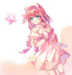 Rule 34 | 1girl, aqua eyes, artist name, artist request, bare legs, blush, bow, breasts, capelet, dress, female focus, frilled dress, frilled skirt, frills, gloves, green eyes, hair between eyes, hair bow, hair ornament, kurosawa ruby, looking at viewer, love live!, love live! school idol festival, love live! sunshine!!, miniskirt, parted lips, pink bow, pink ribbon, plaid, plaid dress, plaid skirt, pleated, pleated dress, pleated skirt, red hair, ribbon, short hair, short sleeves, skirt, smile, solo, sparkle print, star (symbol), star hair ornament, white background, white capelet, white dress, white gloves, white skirt, white wrist cuffs, wrist cuffs