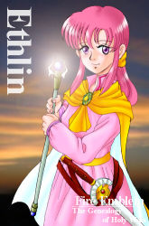 Rule 34 | 1girl, character name, ethlyn (fire emblem), female focus, fire emblem, hissaa (starlight express), lowres, nintendo, pink hair, purple eyes, solo, tagme