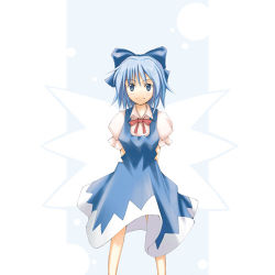 Rule 34 | 1girl, bow, cirno, female focus, hirono, lowres, solo, embodiment of scarlet devil, touhou