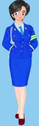 Rule 34 | 1girl, kobayakawa miyuki, miniskirt, pantyhose, pencil skirt, police, police uniform, policewoman, skirt, solo, taiho shichauzo, tyoe51, uniform