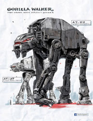 Rule 34 | aircraft, at-at, at-m6, character name, commentary, english commentary, english text, facebook logo, felix ip, first order, flying, galactic empire, highres, mecha, no humans, robot, science fiction, size comparison, snowspeeder, star wars, star wars: the empire strikes back, star wars: the last jedi, walker (robot), walking