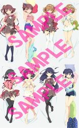 Rule 34 | 4girls, dakimakura (medium), multiple girls, official art, sample watermark, smile, sora no woto, tagme, watermark