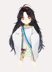 Rule 34 | 1girl, absurdres, aged down, bandaid, bandaid on face, bandaid on nose, c-ms (girls&#039; frontline), c-ms (the wonderful adventures of goose) (girls&#039; frontline), collarbone, commentary request, girls&#039; frontline, gumengyao, hair ornament, highres, looking at viewer, messy hair, mole, mole under eye, official alternate costume, pouty lips, red eyes, shirt, simple background, standing, very long sleeves, white background