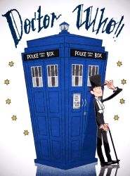 Rule 34 | 1boy, bow, bowtie, cane, doctor who, eleventh doctor, hat, image sample, kamaboko (moyaciv), male focus, pixiv sample, solo, star (sky), tardis, the doctor, tuxedo