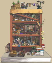 Rule 34 | 3girls, 4boys, beard, bird, bonsai, book, bowl, box, broom, cardboard box, chicken, chopsticks, clothes hanger, controller, cross-section, cushion, dog, electric fan, facial hair, food, fruit, game console, game controller, gamepad, glasses, gregorius yamada, hand fan, hat, highres, horse, horseback riding, laundry, mailbox, mini person, miniboy, minigirl, multiple boys, multiple girls, mushroom, original, oversized object, pencil, plant, playing games, playstation 2, ponytail, potted plant, radio, riding, scroll, shoes, simple background, sliding room, slippers, teapot, television, video game, wagon, watermelon