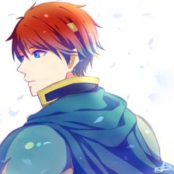 Rule 34 | 1boy, armor, blue eyes, cape, eliwood (fire emblem), fire emblem, fire emblem: the blazing blade, kazame, looking at viewer, male focus, nintendo, red hair, short hair, solo, weapon