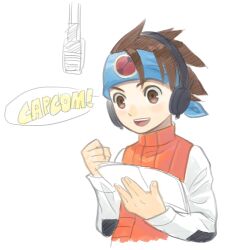 acting artist_request bandana brown_hair capcom child jacket lan_hikari lan_hikari_(mega_man) mega_man_(series) mega_man_battle_network mega_man_battle_network_(series) script voice_actor