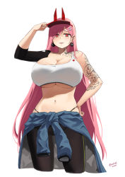 Rule 34 | 1girl, arm tattoo, breasts, cleavage, clothes around waist, cropped legs, earrings, girls&#039; frontline, hair ornament, hairclip, heart, heart earrings, highres, huge breasts, jacket, jacket around waist, jewelry, kion-kun, long hair, looking at viewer, mole, mole under eye, navel, pink hair, sig mcx (girls&#039; frontline), simple background, solo, sports bra, tattoo, very long hair, white background, white sports bra