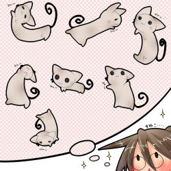 Rule 34 | 1girl, bad id, bad pixiv id, cat, ga geijutsuka art design class, glasses, sasaki (artist), sasaki (ssk), suneko, too many, too many cats, yamaguchi kisaragi