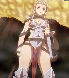 Rule 34 | 1girl, armor, blonde hair, blue eyes, breasts, highres, large breasts, leina (queen&#039;s blade), queen&#039;s blade, smile, solo, standing