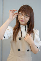 Rule 34 | cosplay, fukamachi himari, glasses, iida akino, photo (medium), school uniform, serafuku, wwish