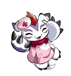 Rule 34 | 1other, closed eyes, digimon, digimon (creature), gomamon, hat, other focus, pink hat, smile, solo, tail, youzaiyouzai112