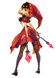 Rule 34 | 1girl, absurdres, blonde hair, chain, from behind, highres, kamitani george, odin sphere, official art, purple eyes, solo, thighhighs, velvet (odin sphere)