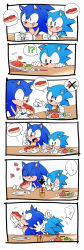 Rule 34 | !?, bad id, bad pixiv id, chiro (pez777), comic, drink, dual persona, eating, food, furry, highres, hot dog, pointing, sonic (series), sonic the hedgehog, sonic the hedgehog (classic), tongue, tongue out