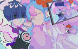 Rule 34 | blue hair, creatures (company), errchiyuan, fairy miku (project voltage), game freak, ghost miku (project voltage), hatsune miku, highres, multicolored hair, nintendo, pink hair, pokemon, project voltage, two-tone hair, vocaloid