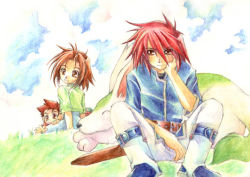 Rule 34 | 00s, anna irving, brown hair, family, kratos aurion, lloyd irving, red hair, tales of (series), tales of symphonia