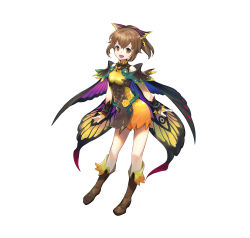 Rule 34 | 1girl, absurdres, alternate costume, artist request, bare shoulders, boots, breasts, brown eyes, brown footwear, brown hair, cape, commentary request, delthea (fire emblem), dress, fang, fire emblem, fire emblem echoes: shadows of valentia, fire emblem heroes, flower, full body, gradient clothes, hair ornament, highres, knee boots, long hair, looking at viewer, nintendo, official art, open mouth, short dress, simple background, sleeveless, sleeveless dress, small breasts, smile, solo, thorns, white background, wrist cuffs