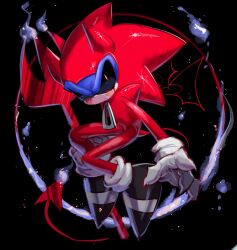 Rule 34 | 1boy, black sclera, blood, bloody tears, blue fur, blush, colored sclera, demon costume, demon horns, demon tail, fork, furry, furry male, gloves, hedgehog, hedgehog boy, hedgehog ears, hedgehog tail, highres, horns, looking at viewer, quill, red eyes, shoes, sonic.exe, sonic.exe (character), sonic (series), sonic the hedgehog, tail, usa37107692